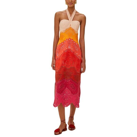 FARM Rio Dresses & Skirts - Farm Rio Womens Summer Gradient Richelieu Midi Dress